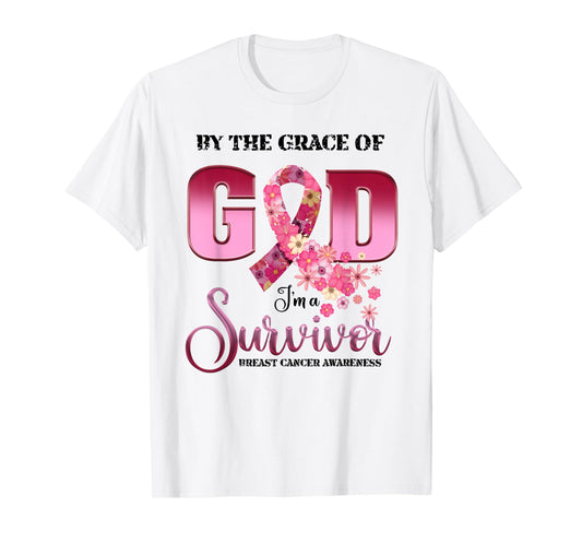 by The Grace of.God I'm A Survivor Breast Cancer Outfit T-Shirt