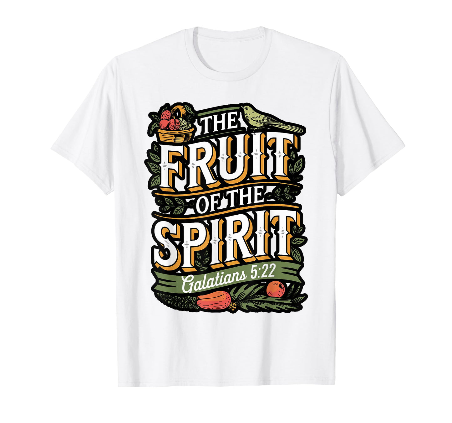 Fruit of The Spirit Bible Verse Design T-Shirt