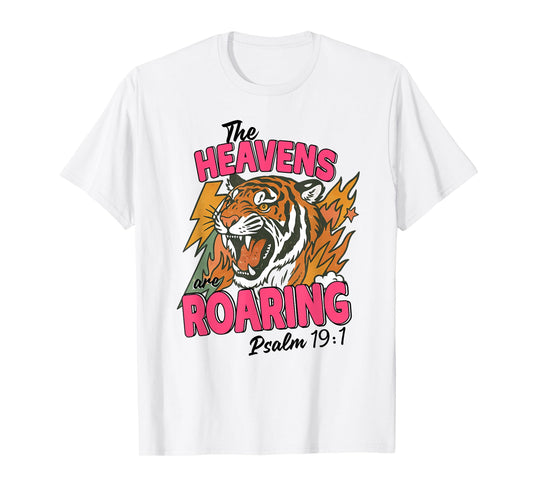 The Heavens Are Roaring Psalm 19 1 Bible Verse Boho Women T-Shirt