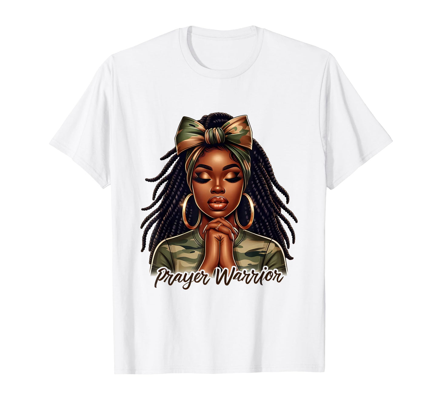 Camo Faith Woman Pray for It Religious Christian Women T-Shirt