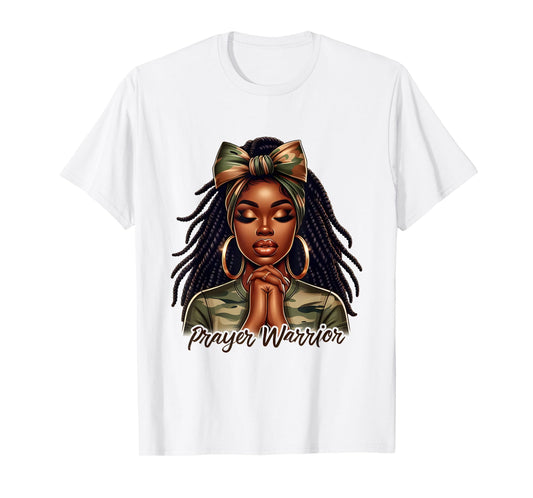 Camo Faith Woman Pray for It Religious Christian Women T-Shirt