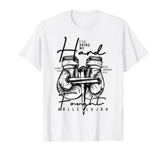 Retro Hard Fought Hallelujah Bible Verse Christian Jesus T-Shirt
