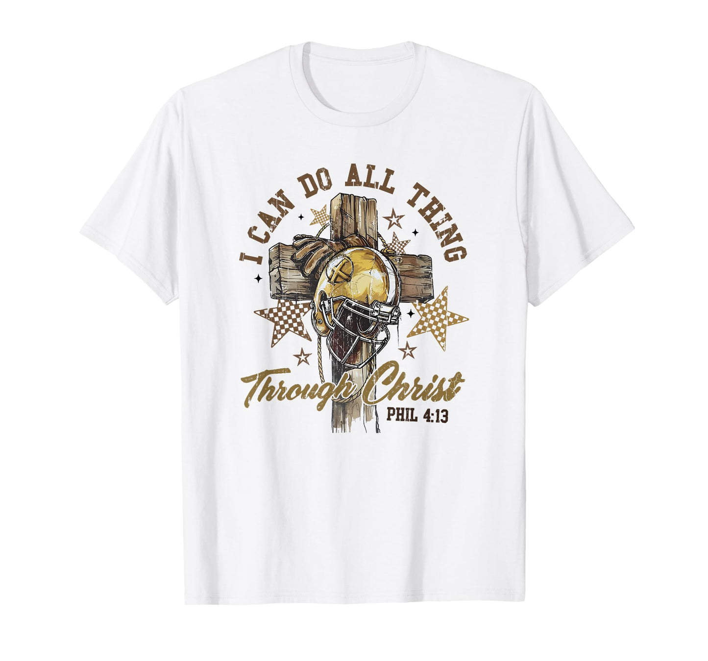 I Can Do All Things Through Christ, Fall Football T-Shirt