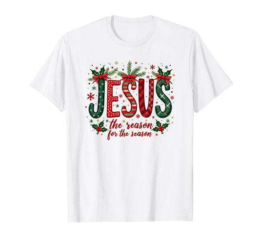 Jesus The Reason Christmas Faith Design Religious Art T-Shirt