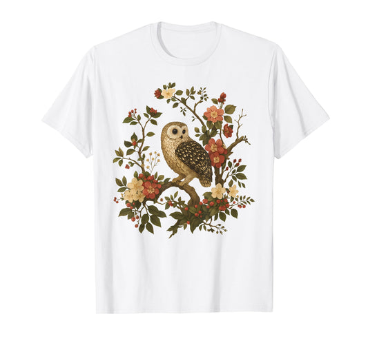 Dark Cottagecore Owl Forest Vintage Gothic Nature Lover T-Shirt