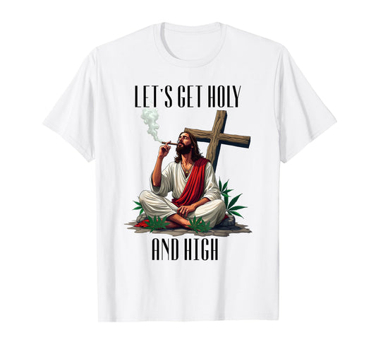 Happy Easter 420 Weed Easter Jesus Marijuana 2025 Funny T-Shirt