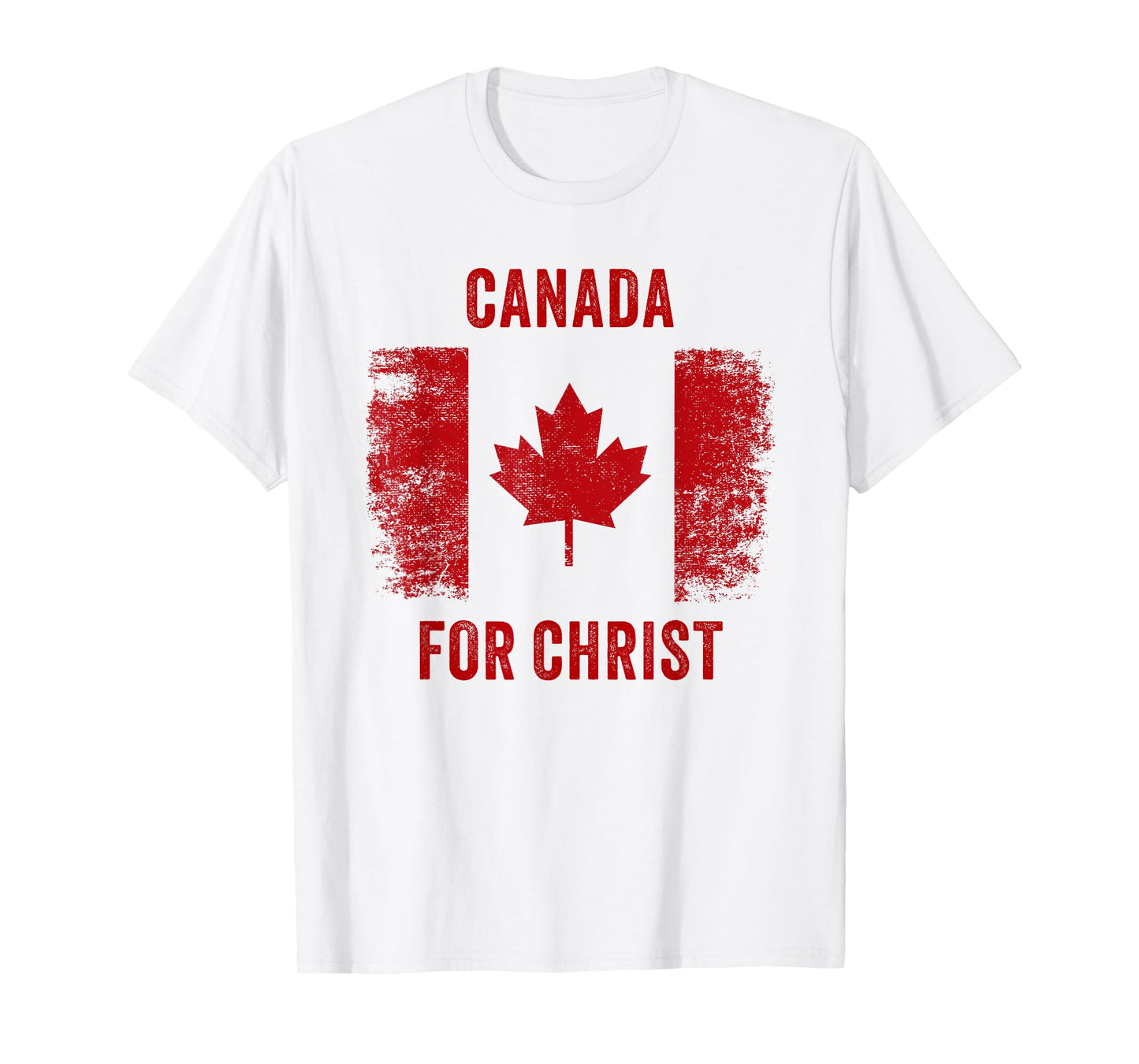 Canada for Christ – Canadian Flag Cross Revival Graphic T-Shirt