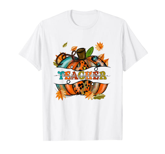 Autumn Fall Outfit Teacher Thankful Grateful Blessed Pumpkin Men Women T-Shirt