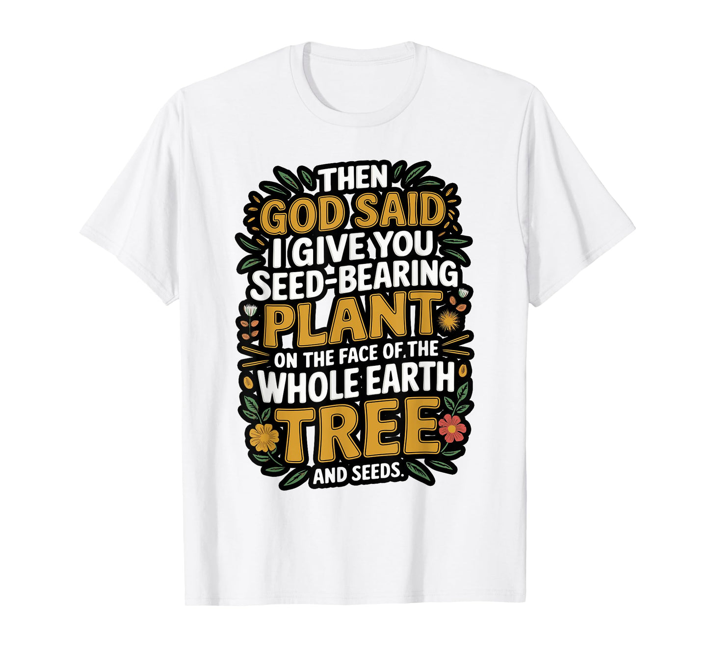 Genesis 1:29 Plant Based Diet Vegan Bible Verse T-Shirt