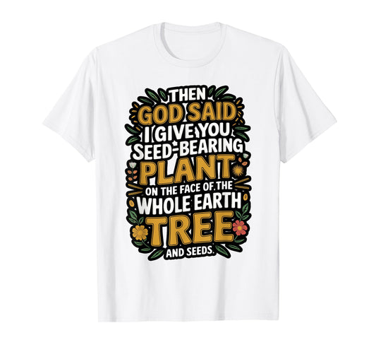 Genesis 1:29 Plant Based Diet Vegan Bible Verse T-Shirt