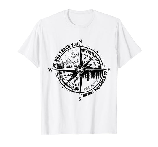 He Will Teach You The Way You Should Go Bible Verse Jesus T-Shirt