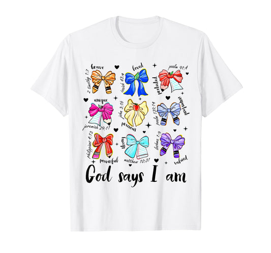 Christian Teacher Life Teaching Back to School God Says I'm T-Shirt