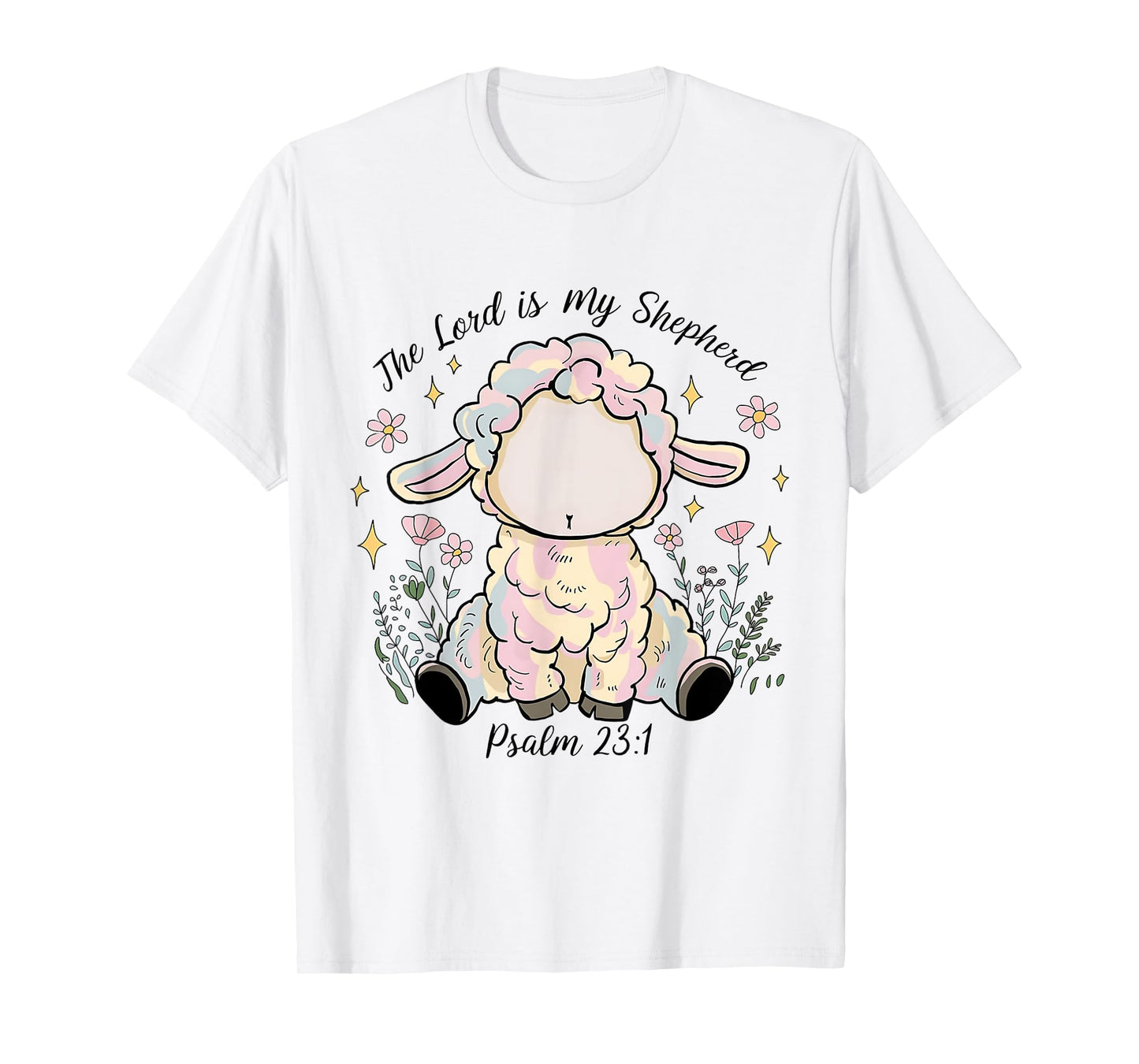 The Lord Is My Shepherd Psalm 23:1 Jesus Christian God Sheep T-Shirt