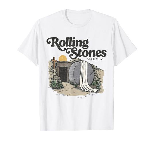 Easter The Stone Was Rolled Away He Is Alive Retro Christian T-Shirt