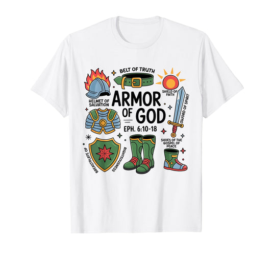 Christian Boys Armor of God Jesus is King T-Shirt