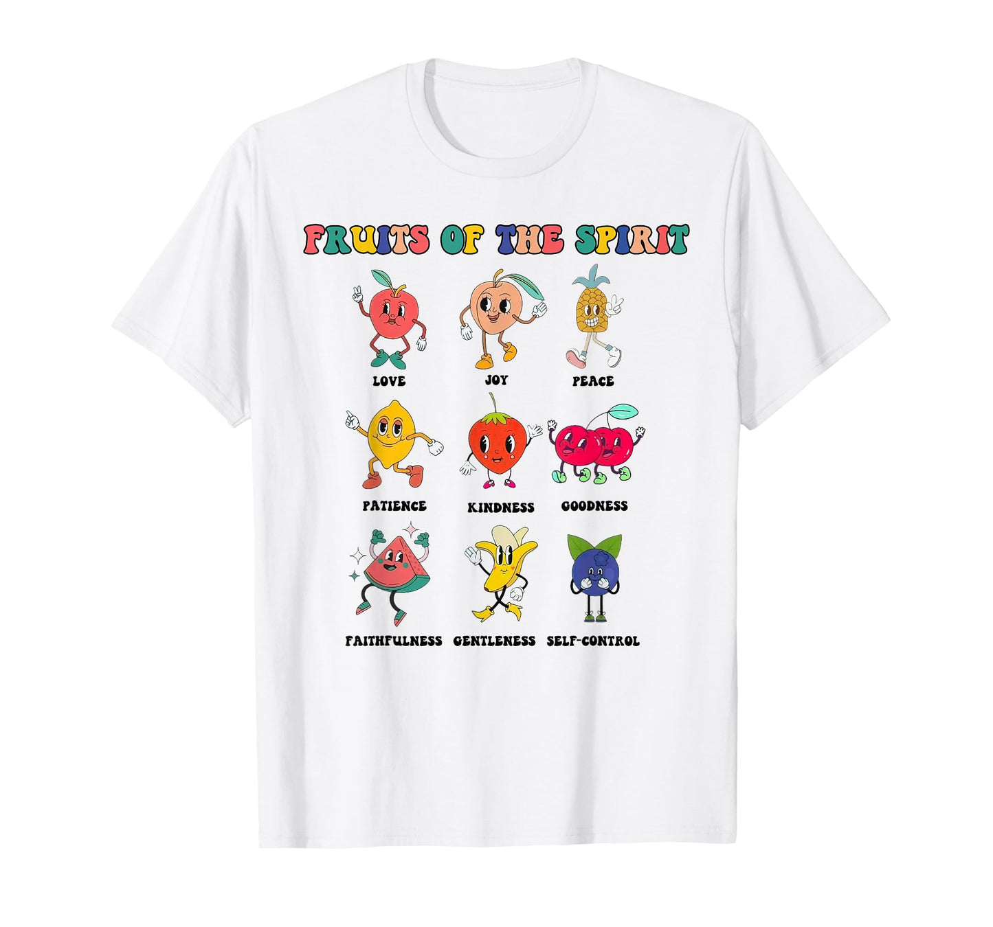 Kids Fruit Of The Spirit Retro Christian Cute Bible T-Shirt