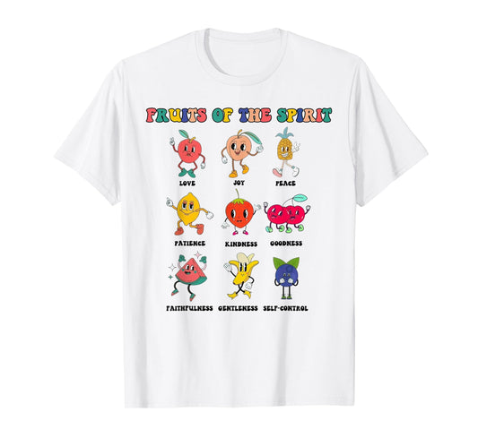 Kids Fruit Of The Spirit Retro Christian Cute Bible T-Shirt