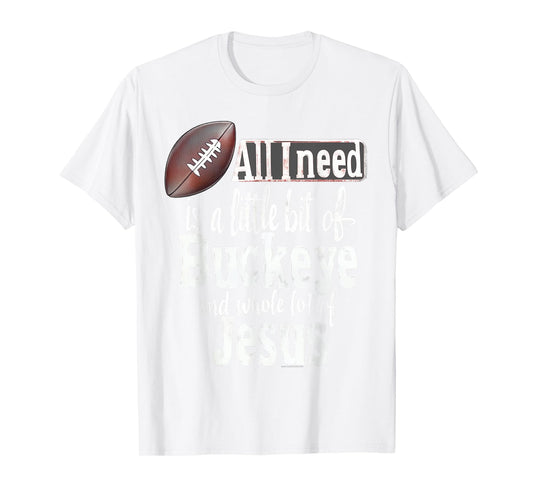 CuteComfy Ohio Buckeye Jesus Funny Christian Quote State T-Shirt - Red, Small, Unisex-Adult, Short Sleeve, T-Shirt