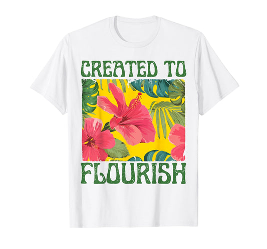 Created to Flourish Vintage Flowers T-Shirt