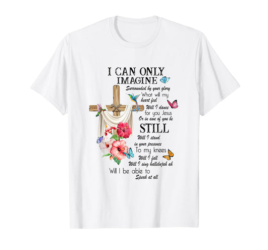 Christian Jesus Lovers Faith Blessed I Can On ly Imagine T-Shirt