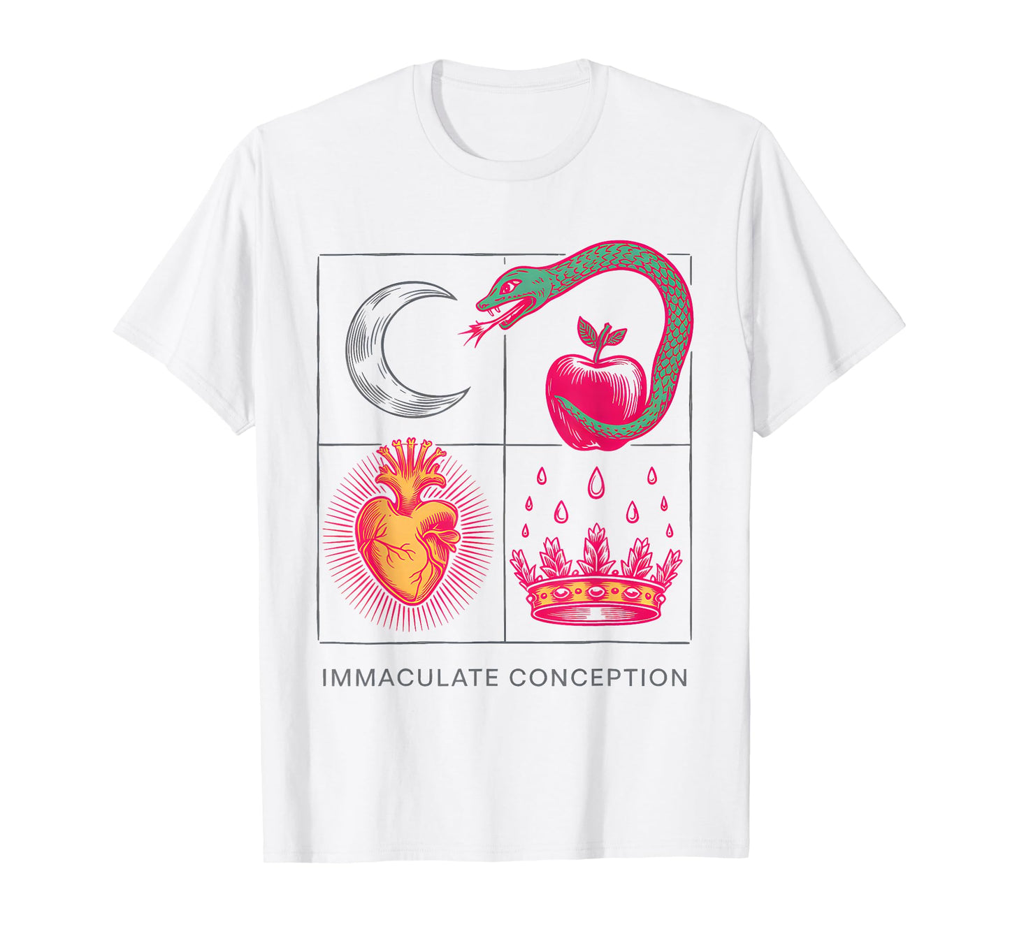 Immaculate Conception Catholic Symbolic Religious Artwork T-Shirt
