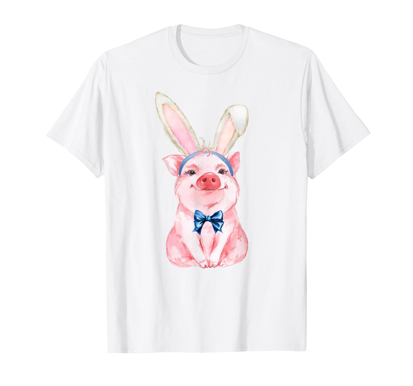 Adorable Easter Pig with Easter Bunny Ears - Easter Pig T-Shirt