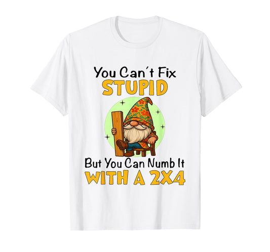 You Can't Fix Stupid But You Can Numb It with A 2x4 Funny T-Shirt