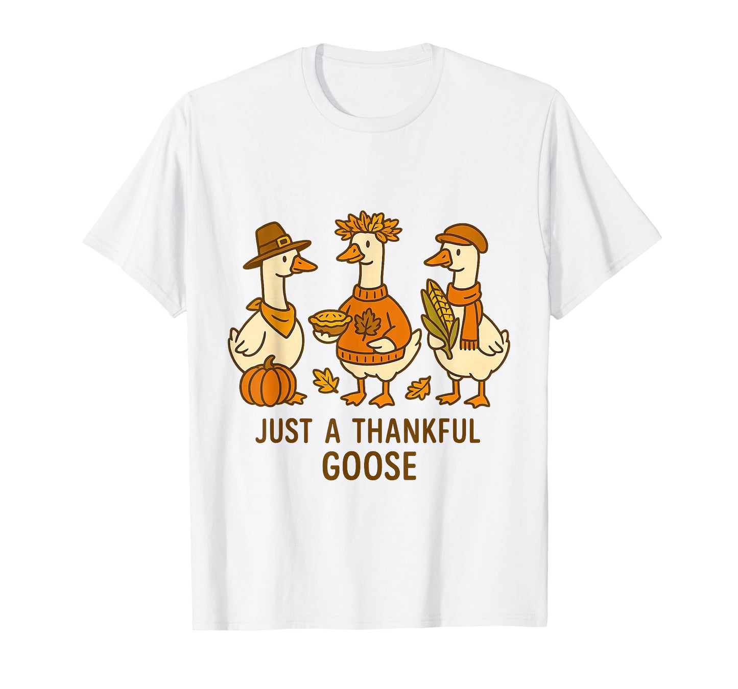 Silly Cozy Goose Fall Pumpkin Spice Autumn Thanksgiving T-Shirt