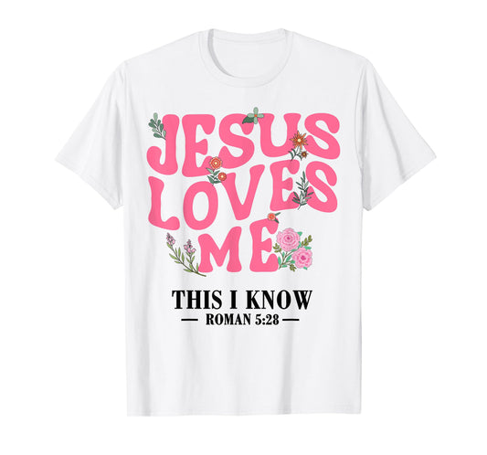 Toddler Jesus Loves Me I Pink Christian God Sister Girl Mom T-Shirt