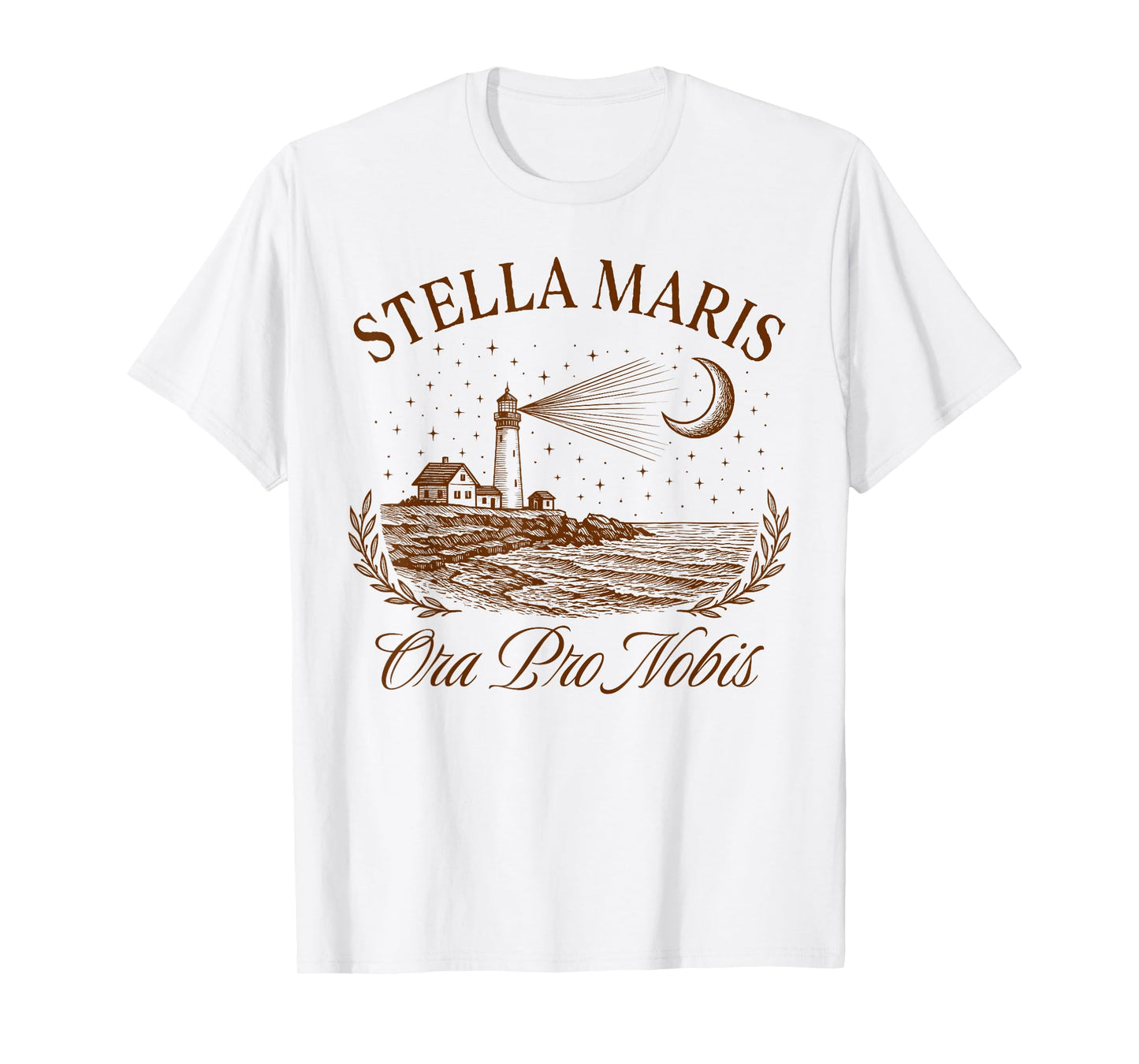 Catholic Mom Virgin Mary Faith Stella Maris Ora Pro Nobis T-Shirt