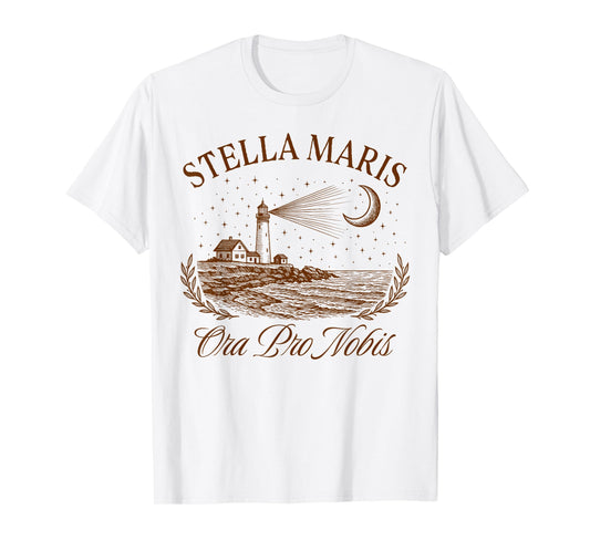 Catholic Mom Virgin Mary Faith Stella Maris Ora Pro Nobis T-Shirt