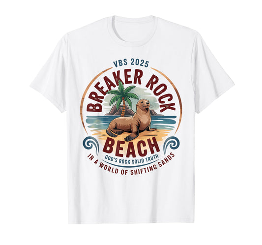 Breaker Rock Beach Christian God's Rock-Solid Truth VBS 2025 T-Shirt