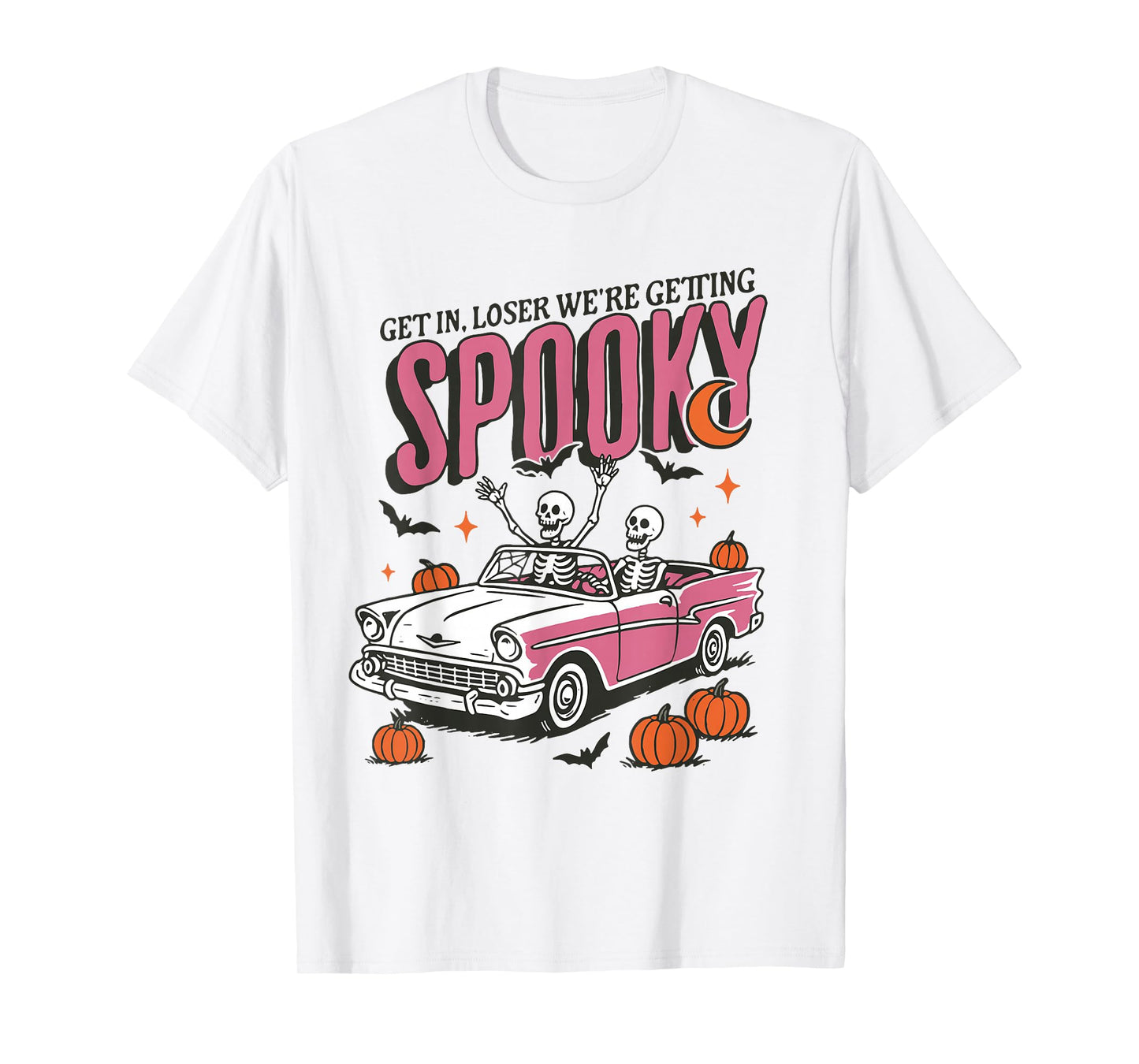 Retro Get In Losers We're Getting Spooky, Funny Halloween T-Shirt