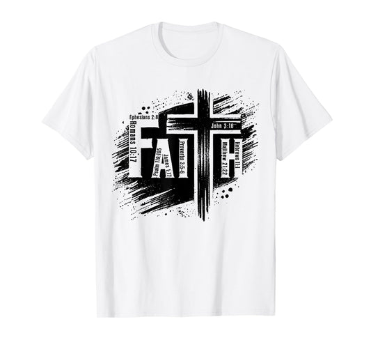 Cross Faith Christian Jesus Bible Verse Men Women Kids T-Shirt