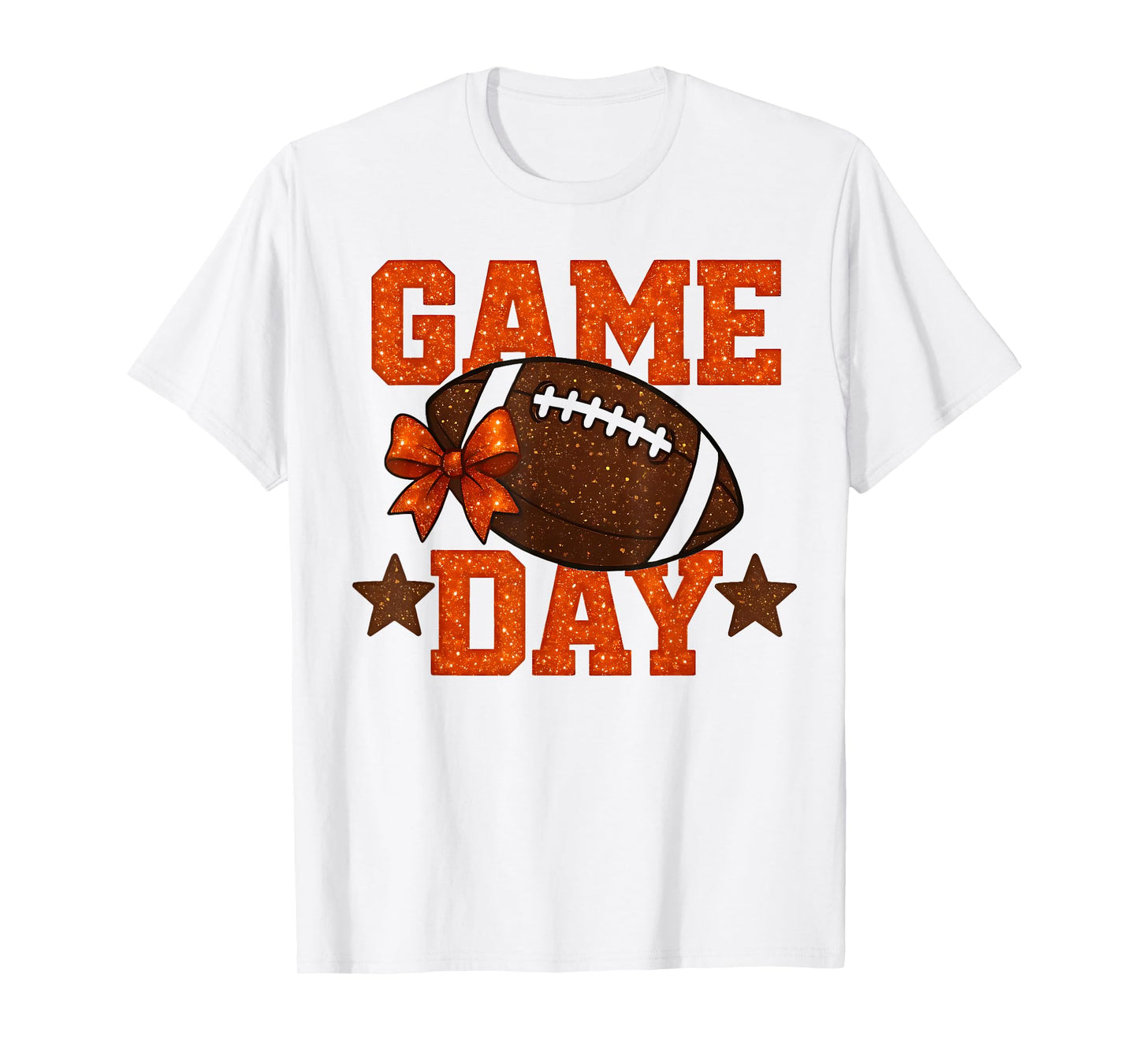 Game Day Football Season Football Orange Color Vibes T-Shirt