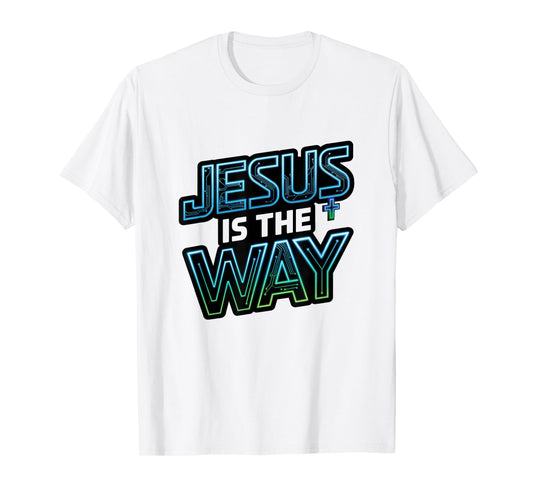 Jesus is The Way Christian Futuristic Tech T-Shirt