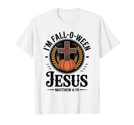 I'm Fall-O-Ween Jesus Halloween Christian Cross Pumpkin T-Shirt