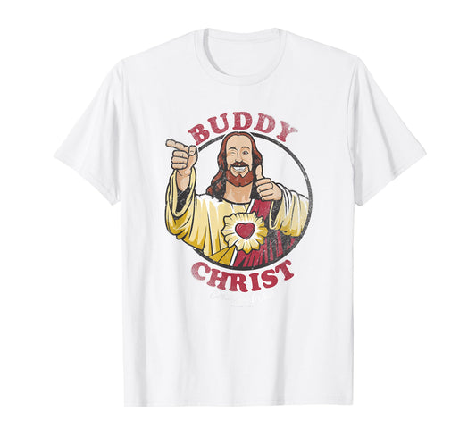 Jay and Silent Bob Buddy Christ Circle Portrait T-Shirt