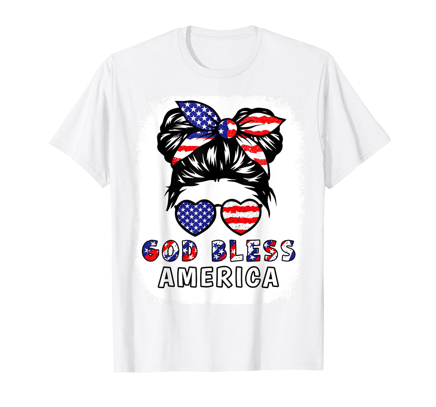 Girl God Bless America 4th July Daughter Toddler Patriotic T-Shirt