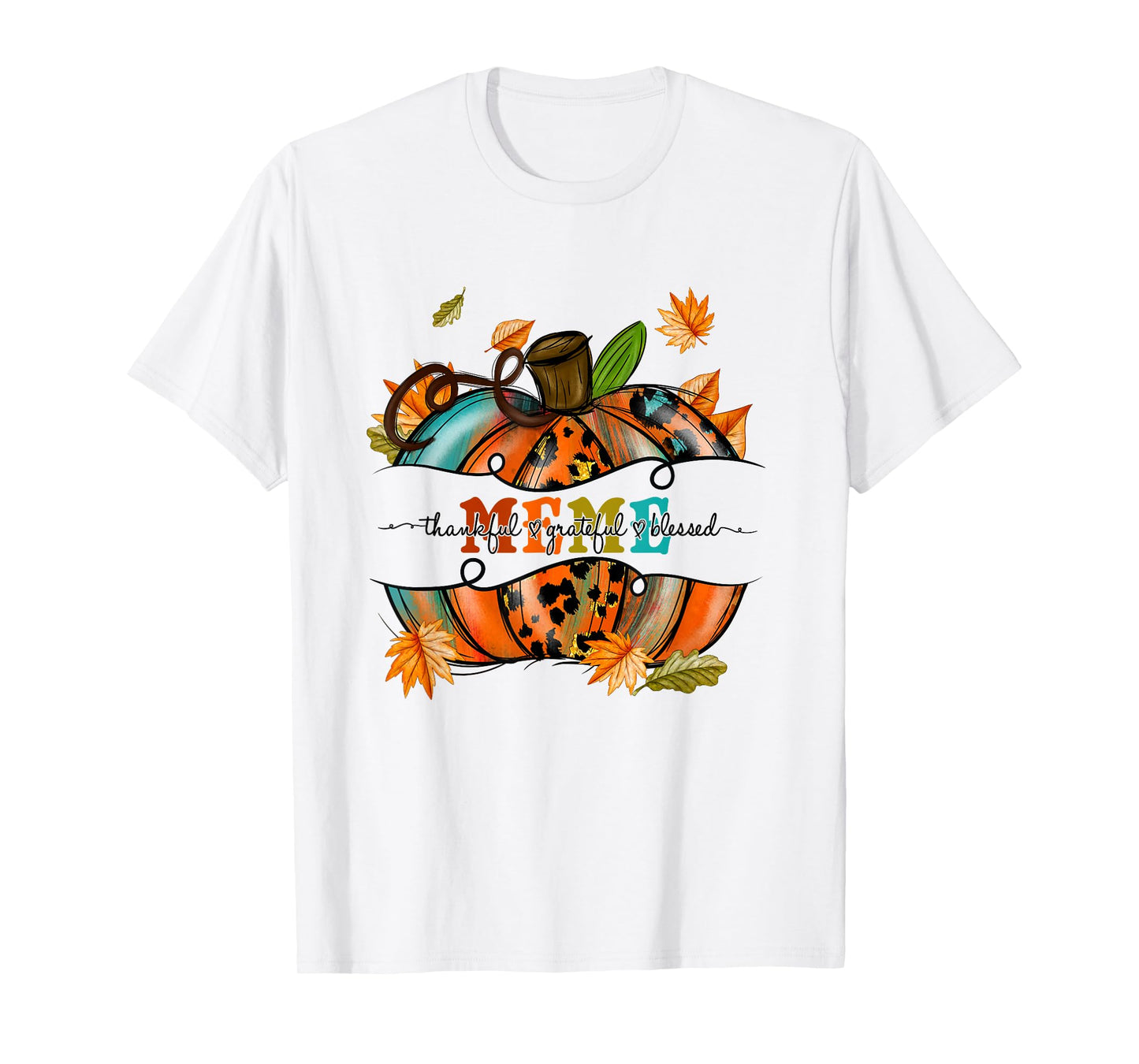 Autumn Fall Outfit Meme Thankful Grateful Blessed Pumpkin T-Shirt