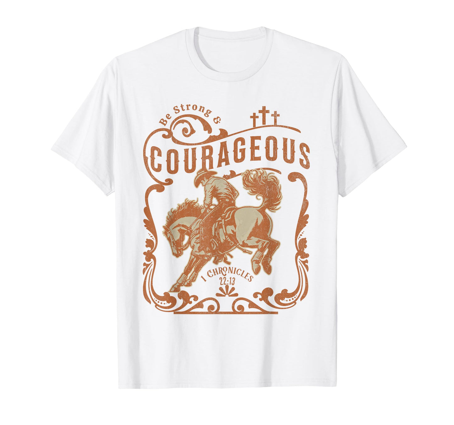 Cowboy Bible Scripture Verse Western Jesus For Mens Faith T-Shirt