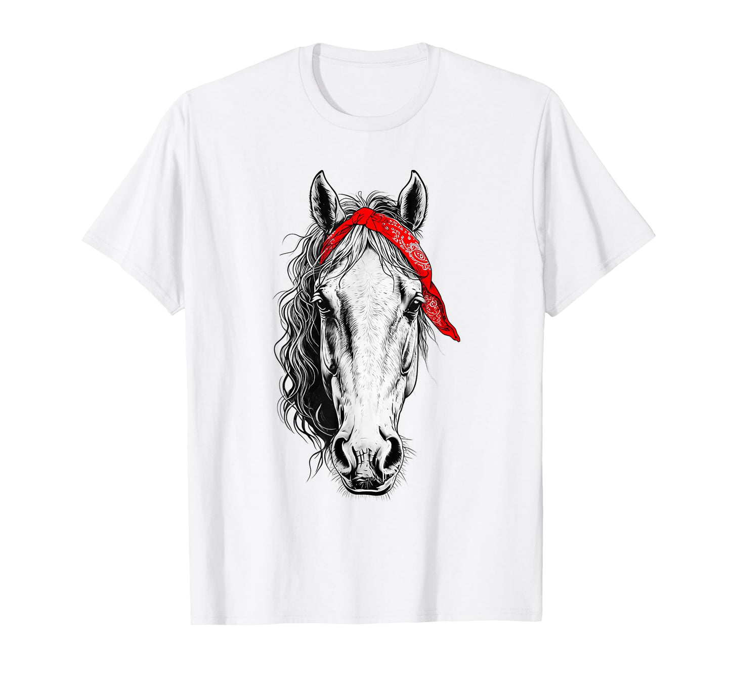 Horse Shirts for Girls 10-12 Western Red Bandana Tee T-Shirt