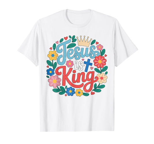 Toddler Girl Jesus Is King Boho Christian God Sister Mom Kid T-Shirt
