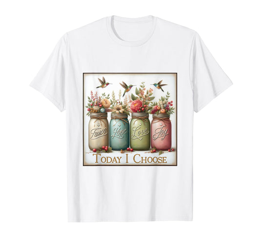 Christian Faith Hope Love Wild Flowers Jars T-Shirt