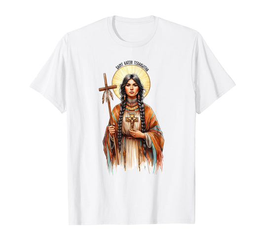 Catholic Saint Kateri Tekakwitha Lily Of The Mohawks Faith T-Shirt
