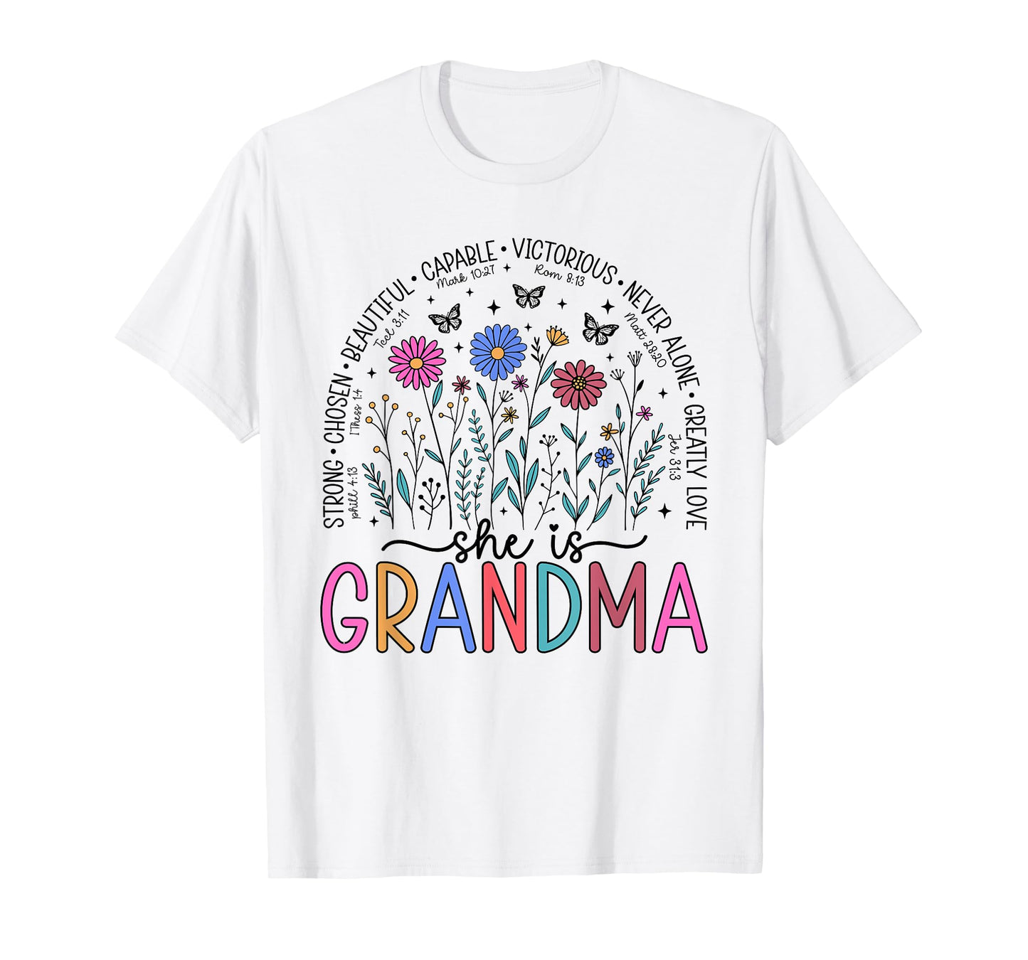She is Grandma Christian Mother's Day Religious Grandma T-Shirt