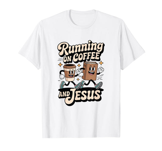 Coffee and Jesus Retro Christian Faith Based Coffee Lover T-Shirt