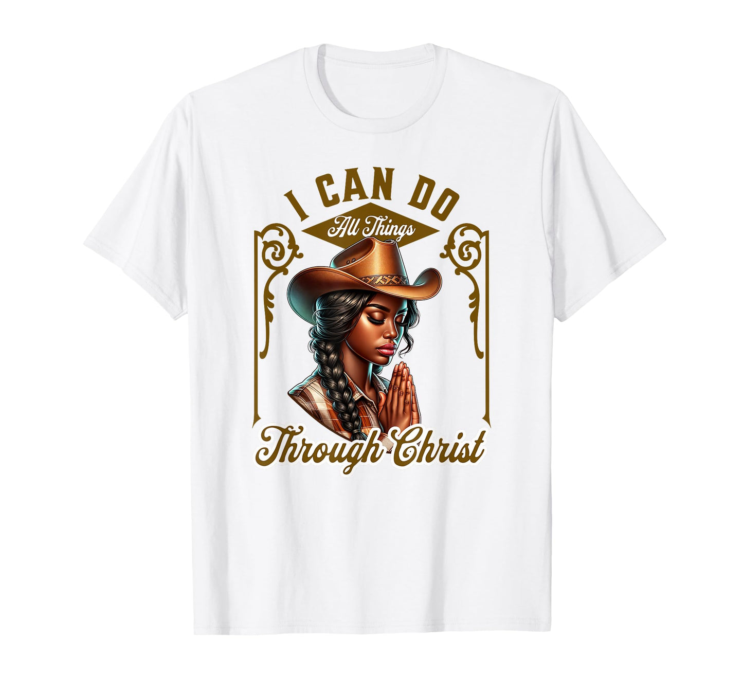 Black Cowgirl African American Western Black Christian T-Shirt