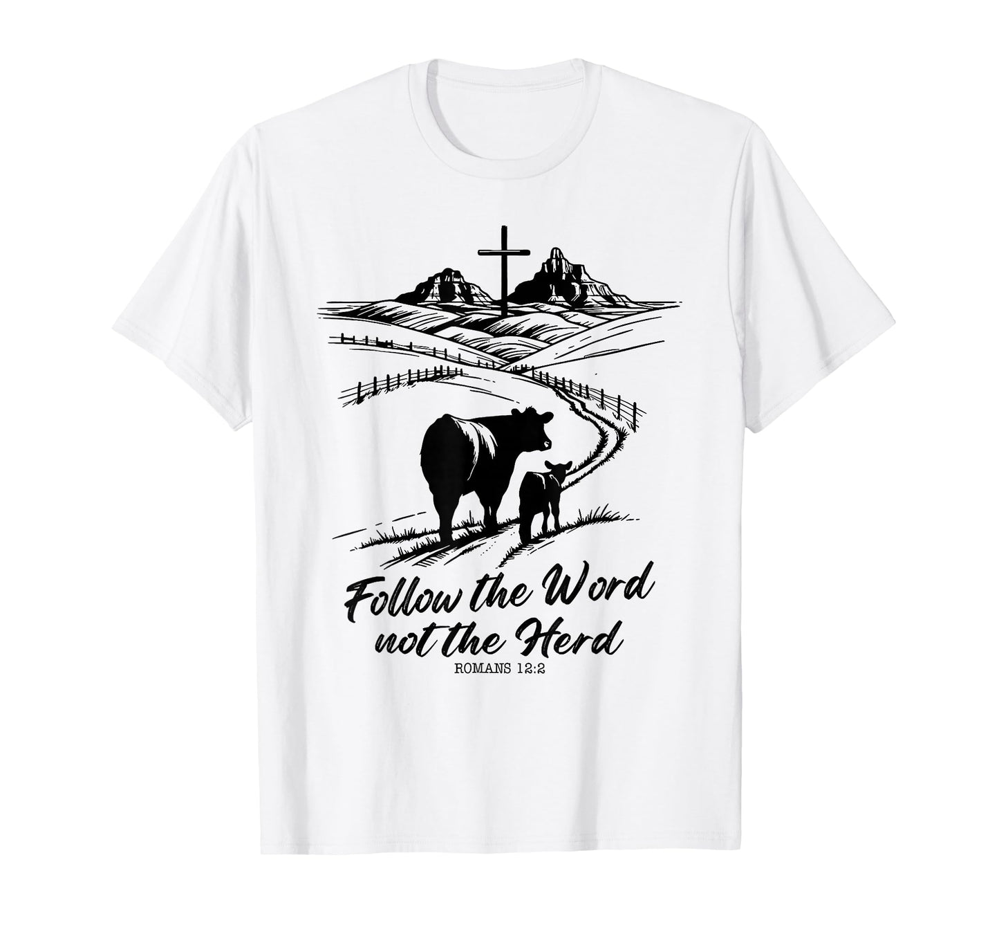 Follow The Word Not The Herd Romans 12:2 Vintage T-Shirt