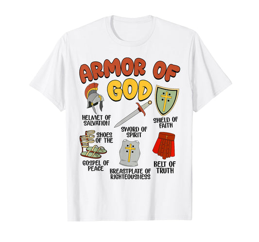 Christian Kids Armor of God Boys Bible Verse Scripture Gift T-Shirt